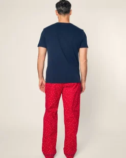 Petite Plume Men's Twill Pajama Pant in Coastal Charms