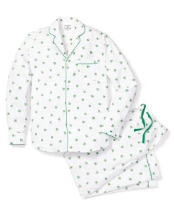 Petite Plume Men's Twill Pajama Set in Shamrocks