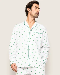 Petite Plume Men's Twill Pajama Set in Shamrocks