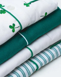 Petite Plume Men's Twill Pajama Set in Shamrocks