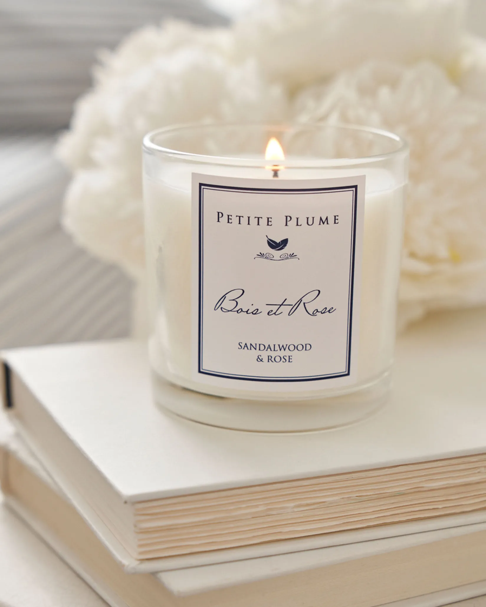 Petite Plume Bois et Rose Candle