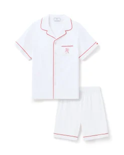 Kids Petite Plume x Eden Rock St Barth Kid's White Twill Short Set