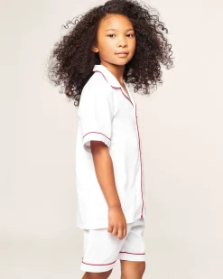 Kids Petite Plume x Eden Rock St Barth Kid's White Twill Short Set