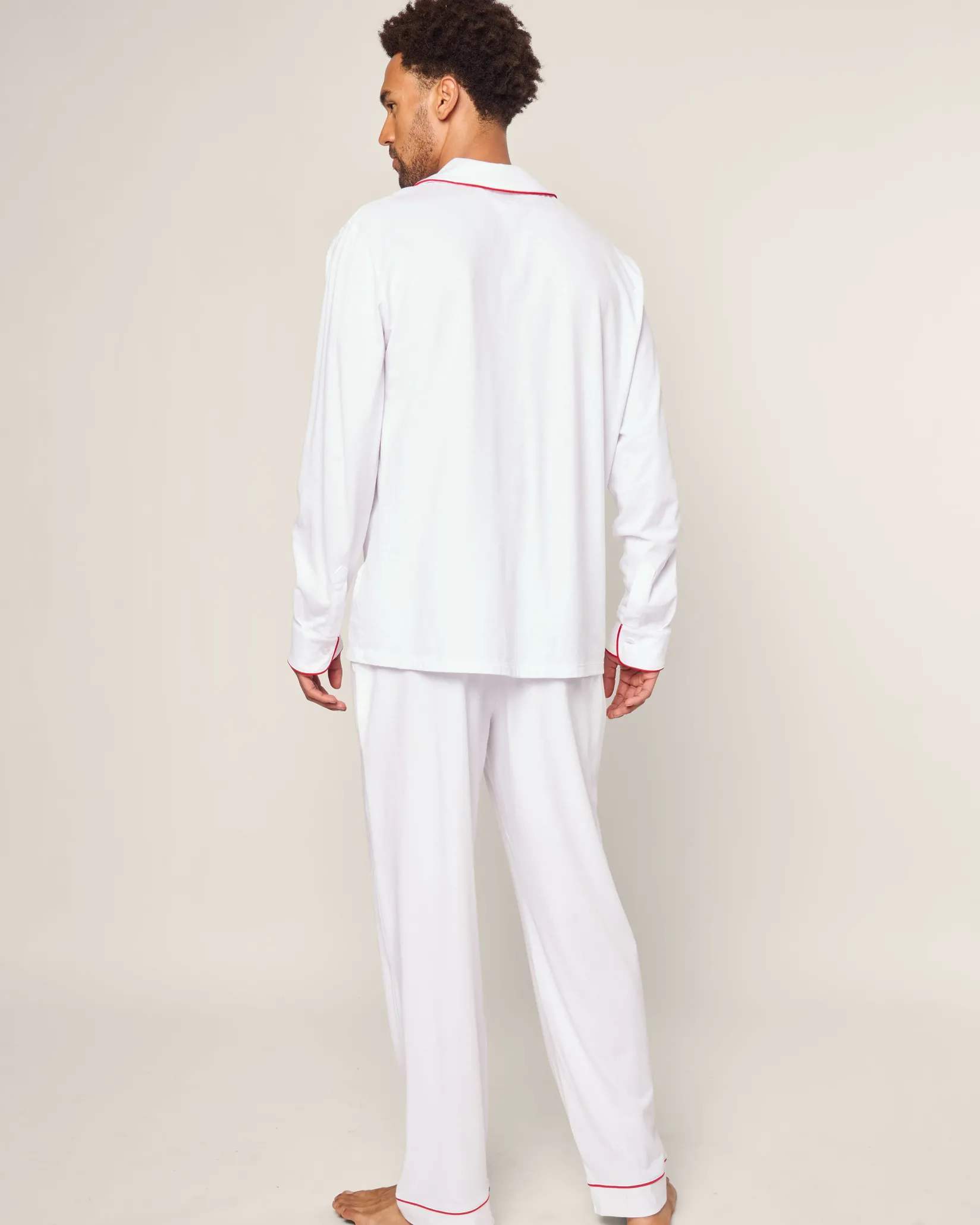 Petite Plume x Eden Rock St Barth Men's White Pima Pajama Set