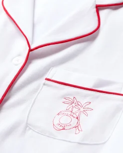 Petite Plume x Eden Rock St Barth Men's White Pima Pajama Set