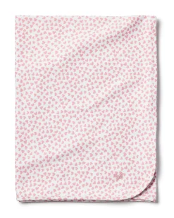 Petite Plume Pima Baby Blanket in Blushing Bows