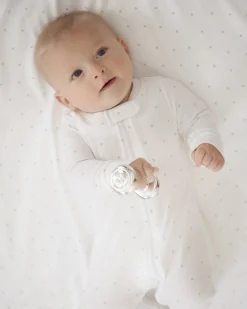 Petite Plume Pima Baby Blanket in Grey Stars