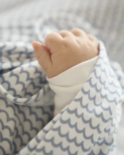 Petite Plume Pima Baby Blanket in La Mer