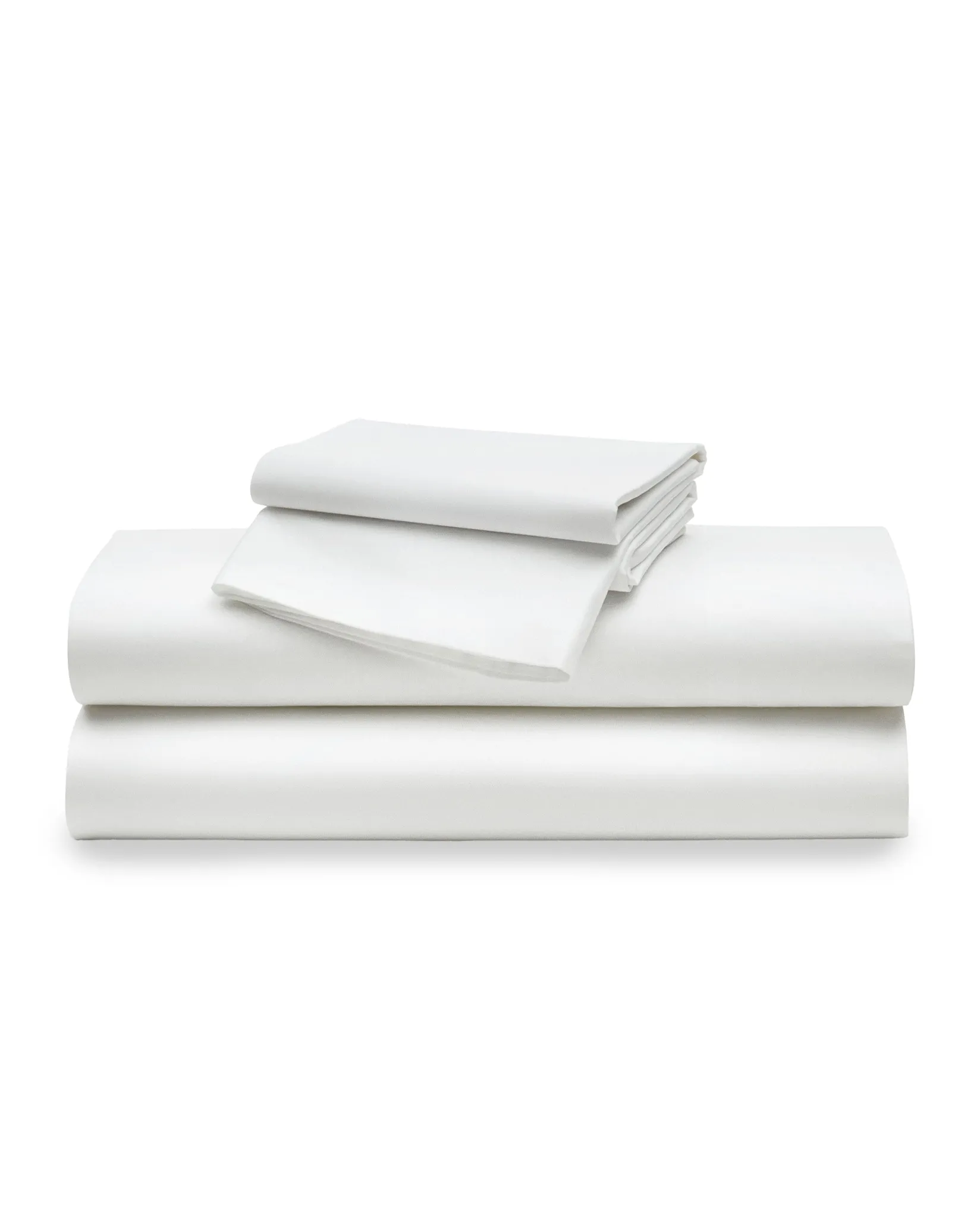 Petite Plume Signature Luxe Sateen Bed Sheets in White