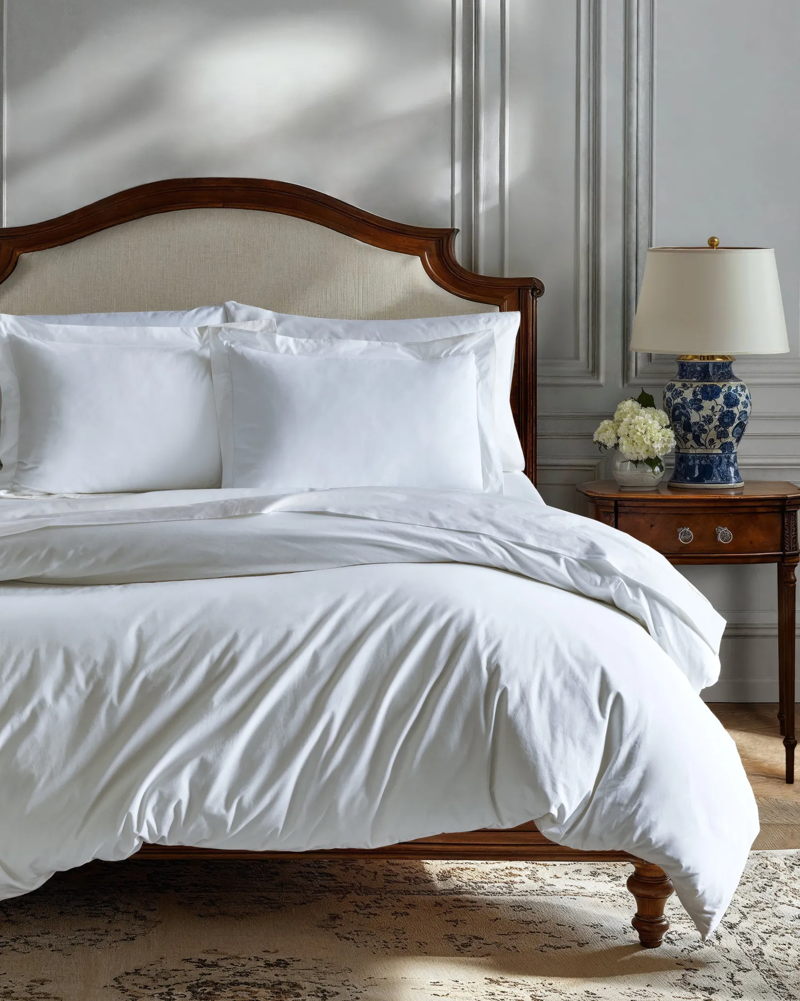 Petite Plume Signature Luxe Sateen Bed Sheets in White