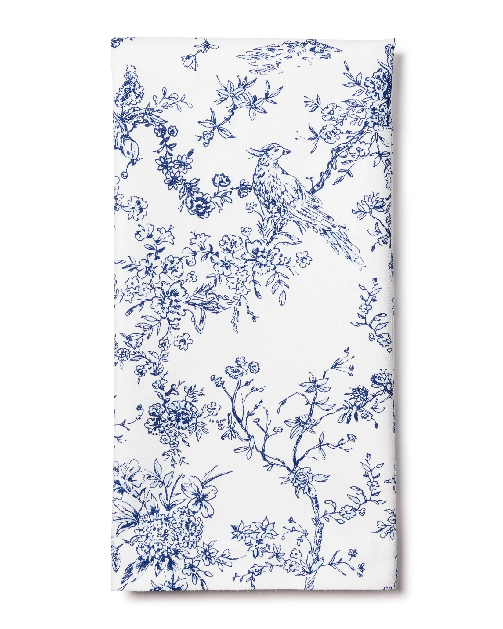 Petite Plume Signature Twill Napkin Set in Navy French Ticking & Timeless Toile