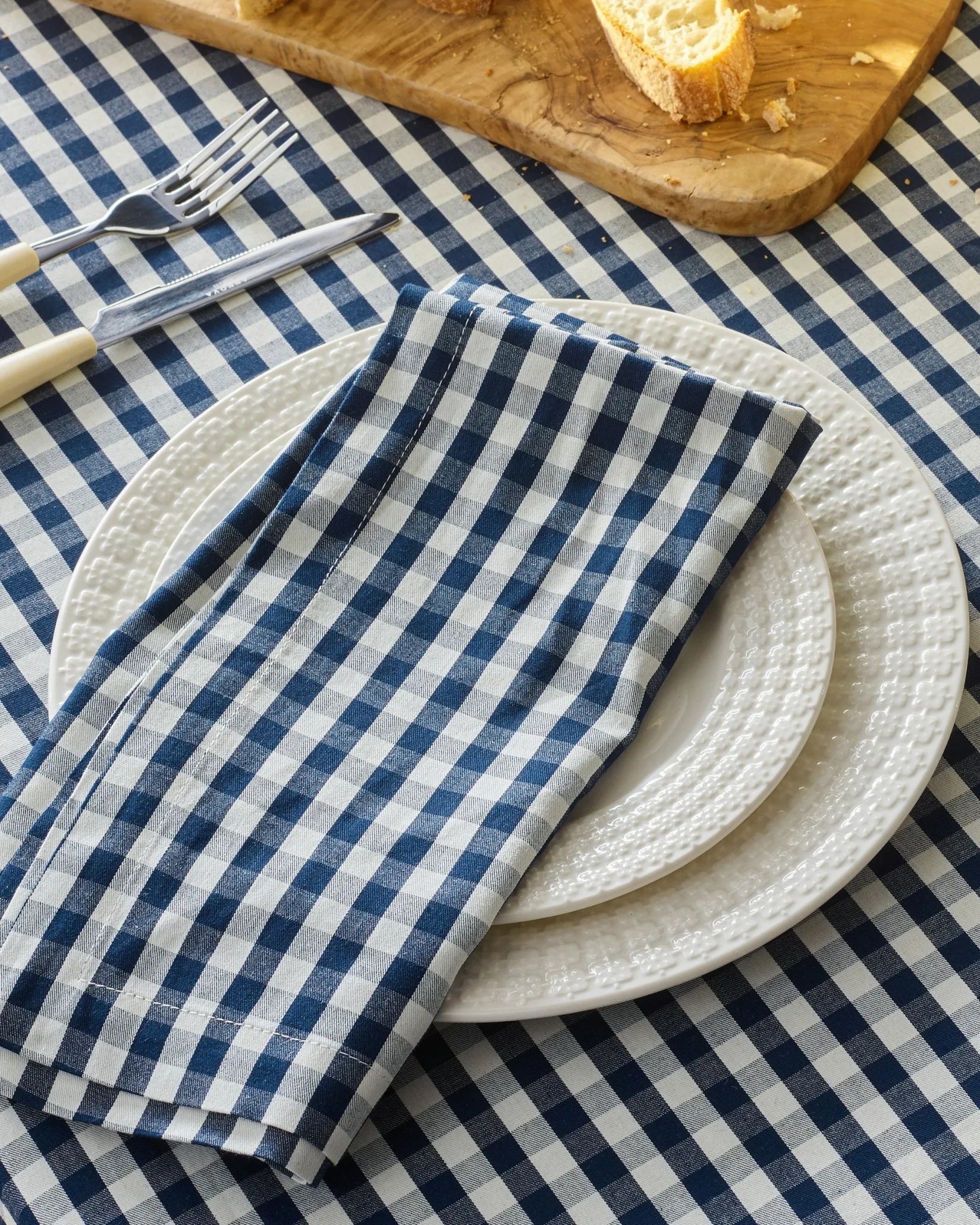 Petite Plume Signature Twill Napkins in Vintage French Stripes