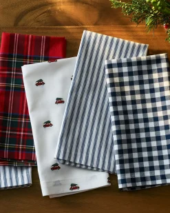Petite Plume Signature Twill Napkins in Vintage French Stripes