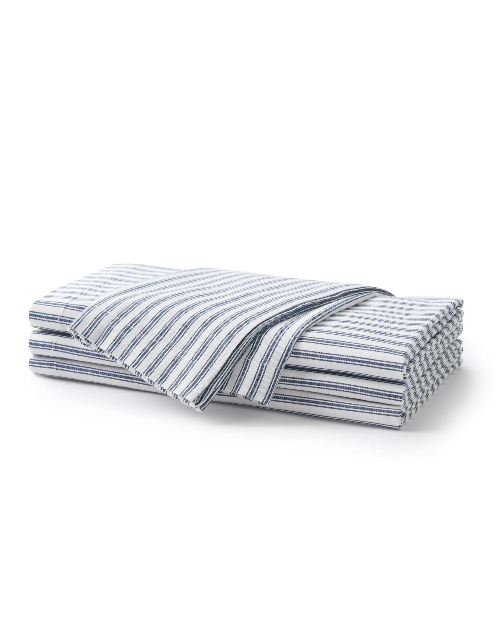 Petite Plume Signature Twill Napkins in Navy Gingham