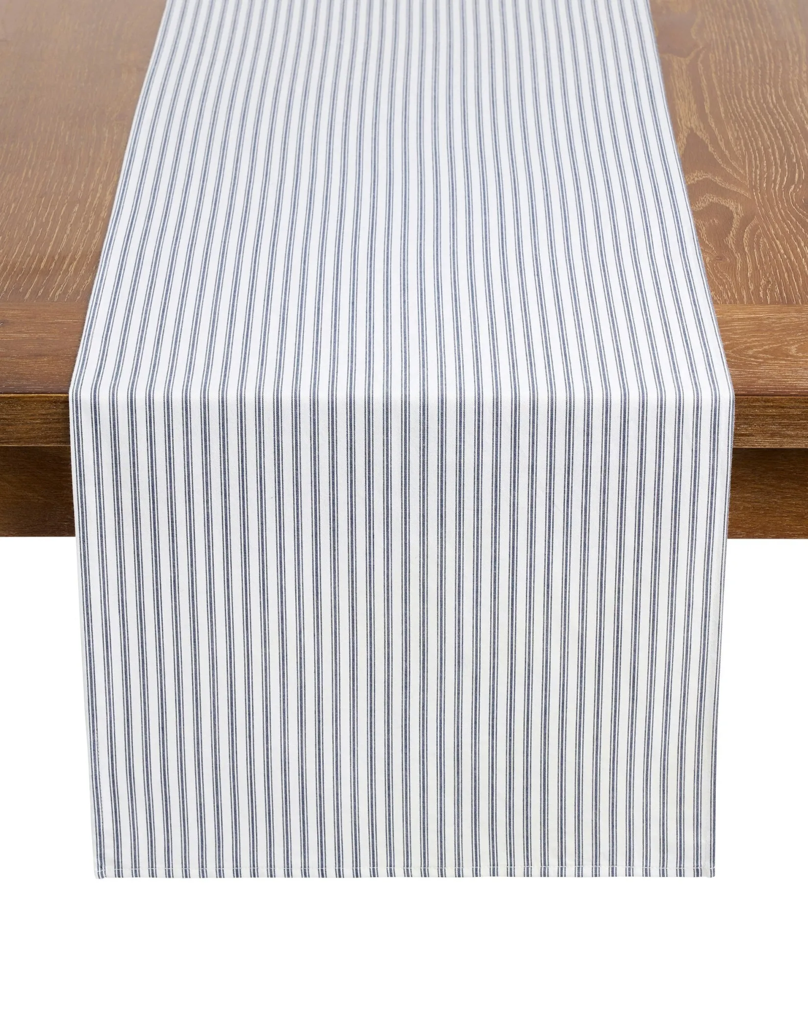 Petite Plume Signature Twill Runner in Navy French Ticking
