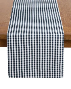 Petite Plume Signature Twill Runner in Navy French Ticking