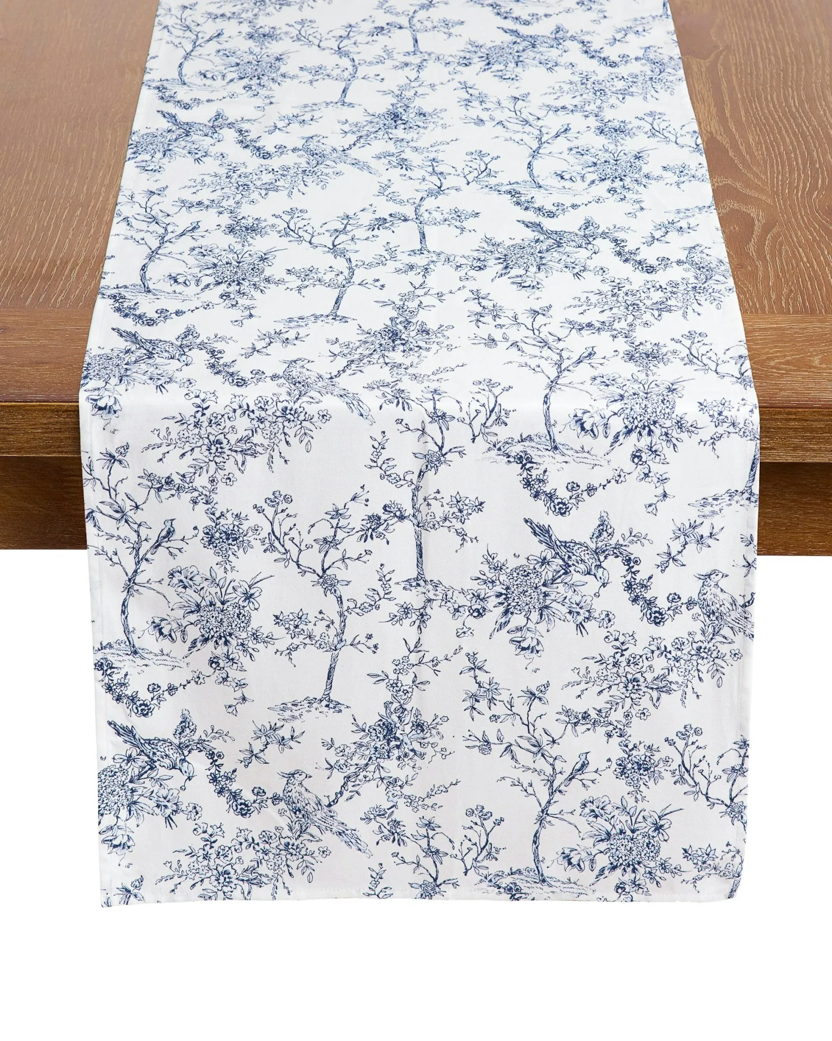 Petite Plume Signature Twill Runner in Navy French Ticking