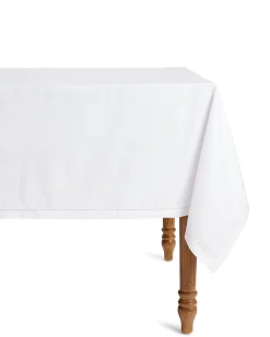 Petite Plume Signature Twill Tablecloth in White