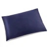 Petite Plume Silk Pillow Cover in Navy