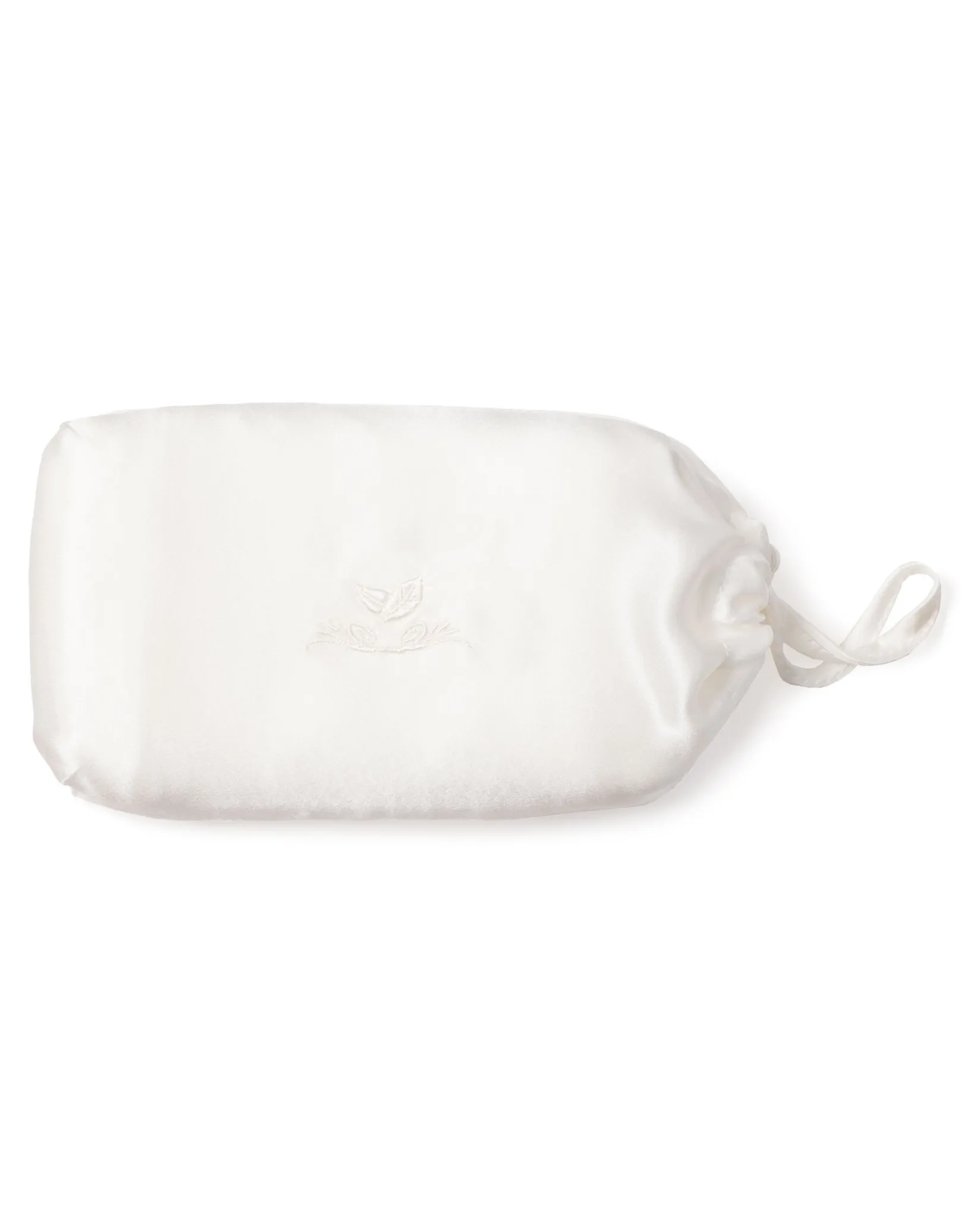 Petite Plume Silk Pillow Cover in White