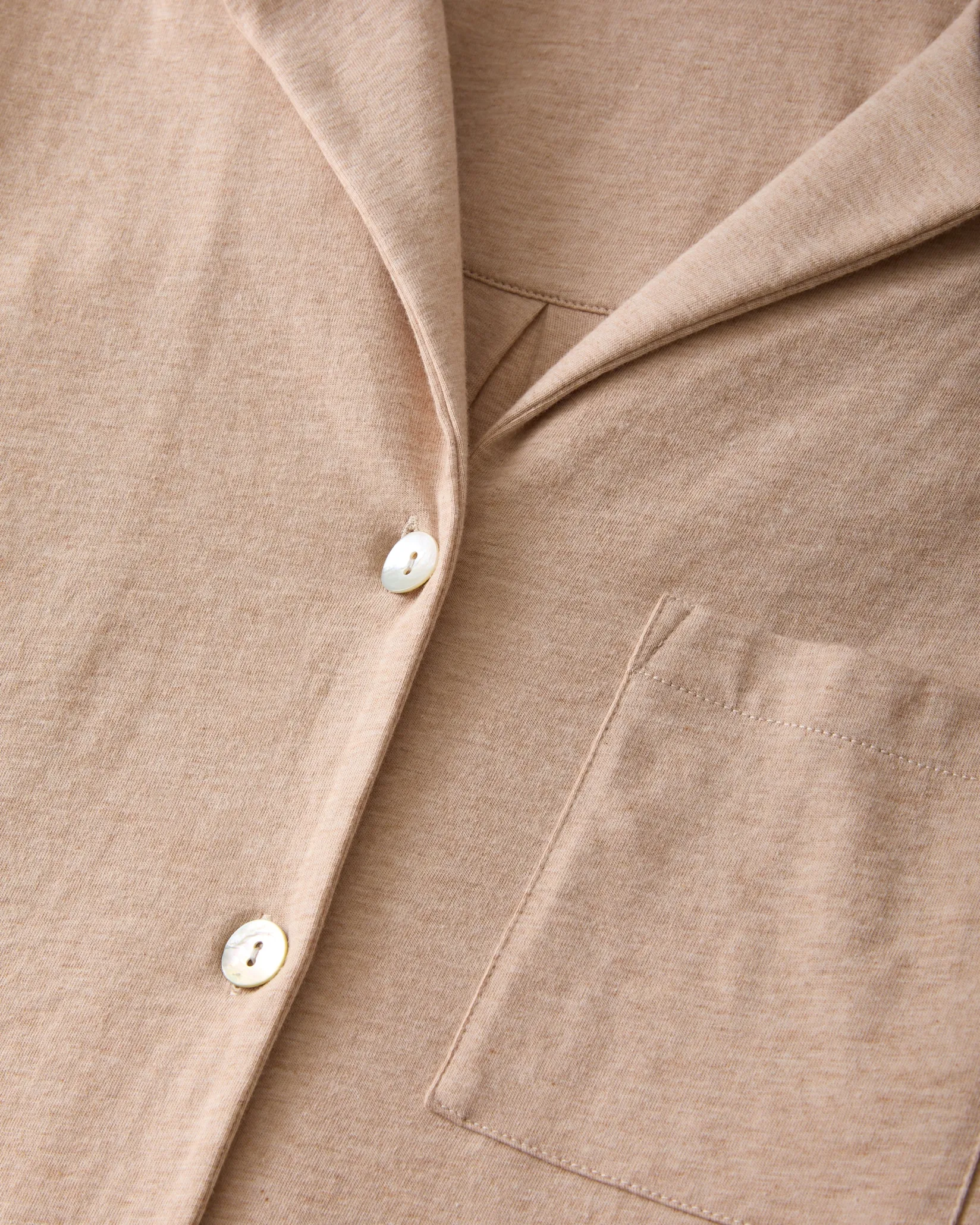Women Petite Plume The Olivia Wide Leg Pima Pajama Set in Camel