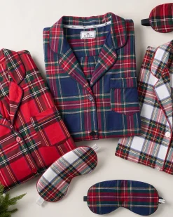 Women Petite Plume Women's Brushed Cotton Pajama Set in Windsor Tartan