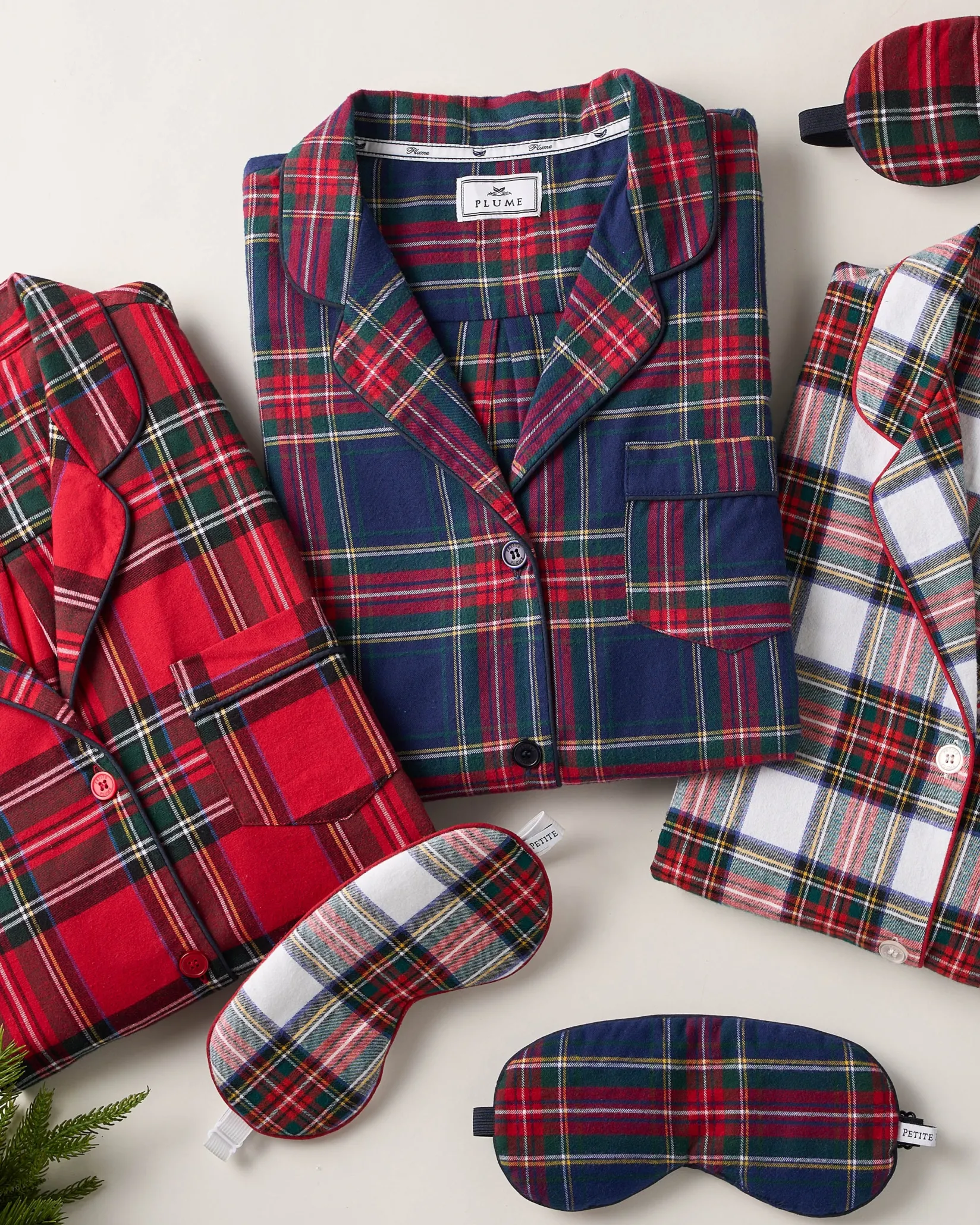 Women Petite Plume Women's Brushed Cotton Pajama Set in Windsor Tartan