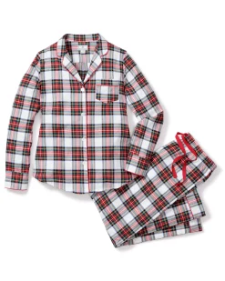 Women Petite Plume Women's Brushed Cotton Pajama Set in Balmoral Tartan