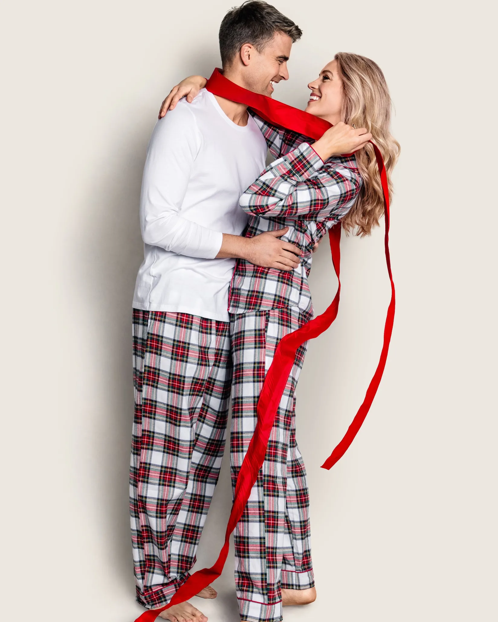 Women Petite Plume Women's Brushed Cotton Pajama Set in Balmoral Tartan