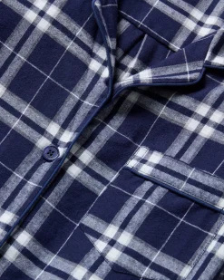 Petite Plume Women's Brushed Cotton Pajama Set in Oxford Tartan
