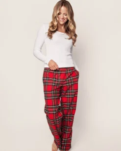 Women Petite Plume Women's Brushed Cotton Pants in Imperial Tartan