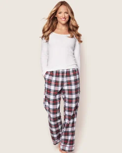 Women Petite Plume Women's Brushed Cotton Pants in Balmoral Tartan