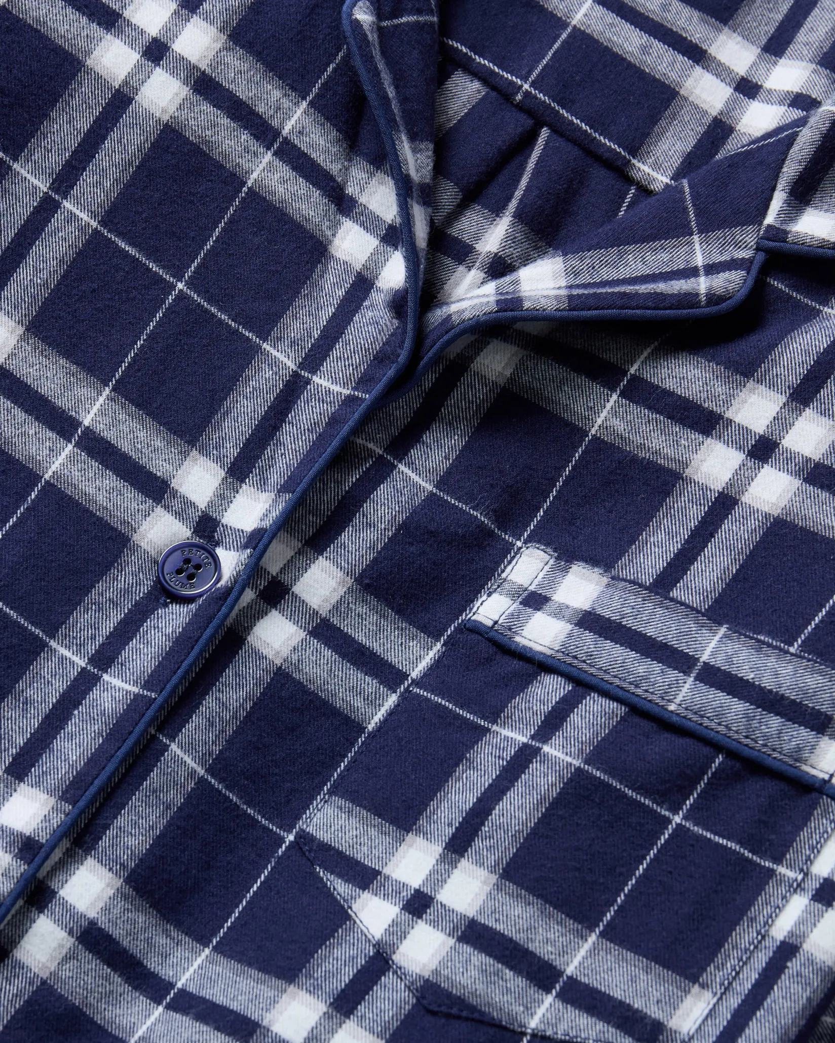 Women Petite Plume Women's Brushed Cotton Short Sleeve Short Set in Oxford Tartan