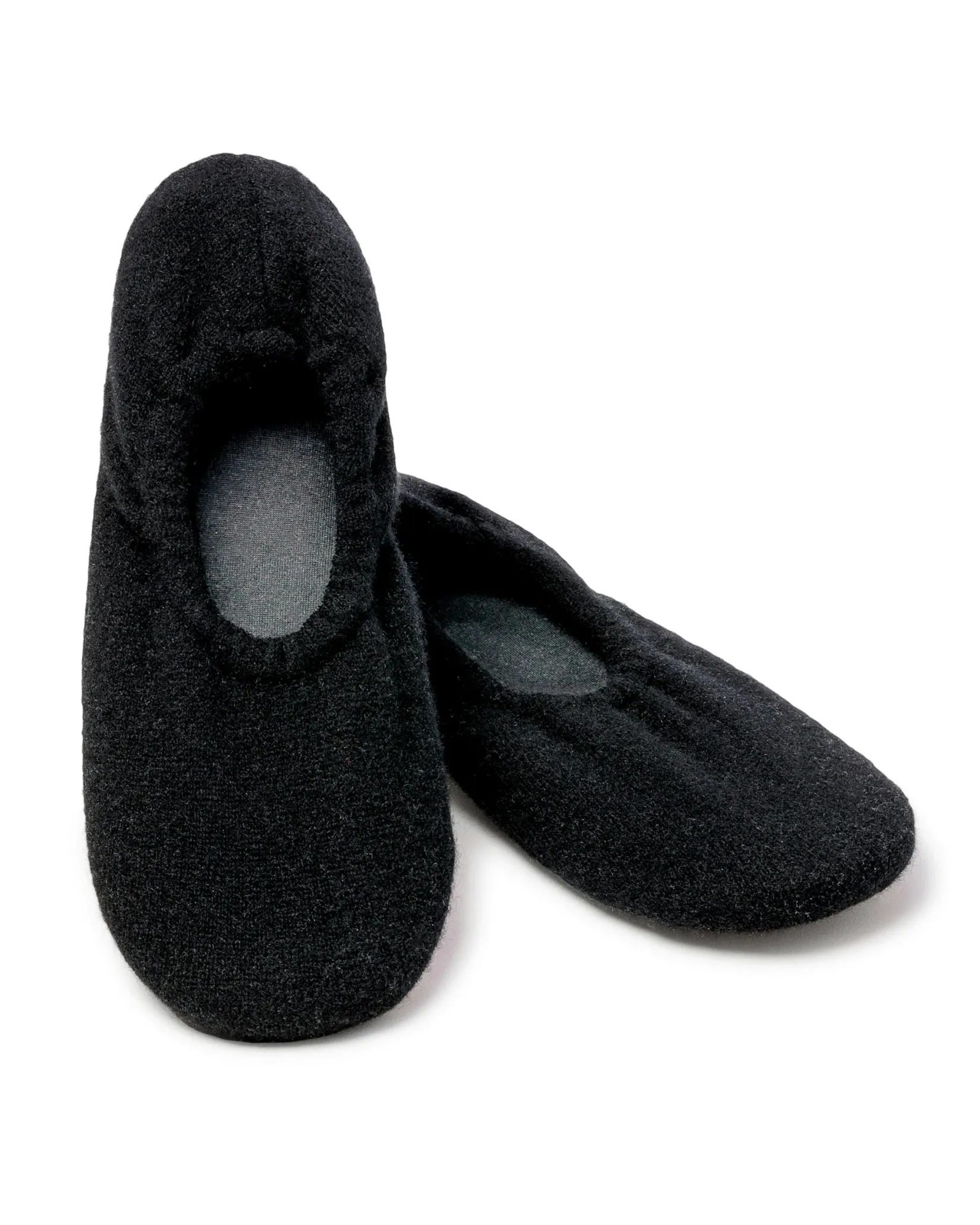 Women Petite Plume Women's Cashmere Slippers in Dark Heather Grey