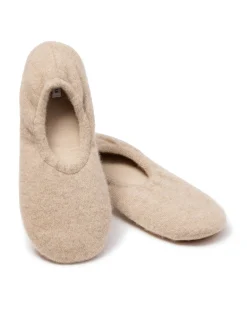 Women Petite Plume Women's Cashmere Slippers in Navy