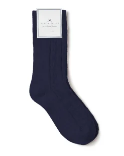 Women Petite Plume Women's Cashmere Socks in Dark Heather Grey