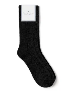 Women Petite Plume Women's Cashmere Socks in Navy