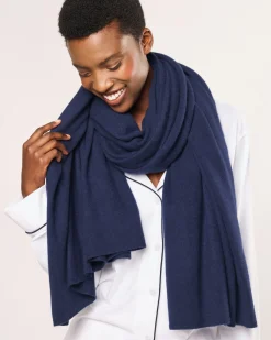 Women Petite Plume Women's Cashmere Wrap in Dark Heather Grey