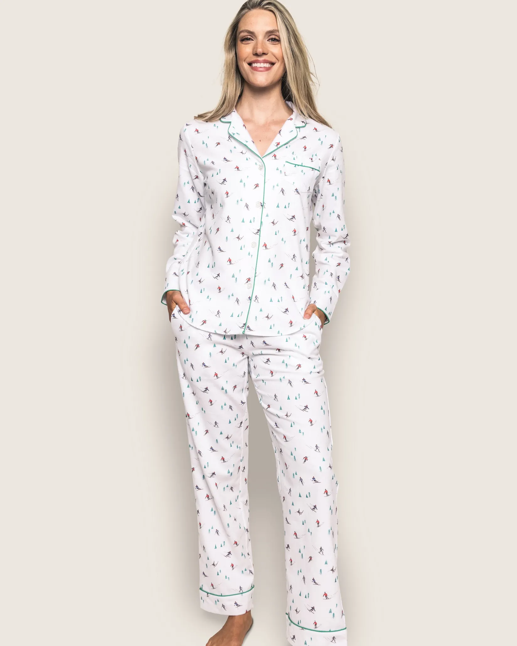 Women Petite Plume Women's Flannel Pajama Set in Après Ski