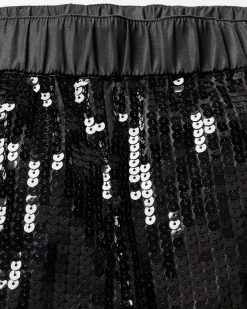 Women Petite Plume Women's Pajama Set in Black Sequins