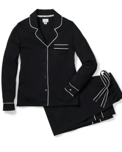 Women Petite Plume Women's Pima Astaire Pajama Set in Black