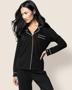 Women Petite Plume Women's Pima Astaire Pajama Set in Black