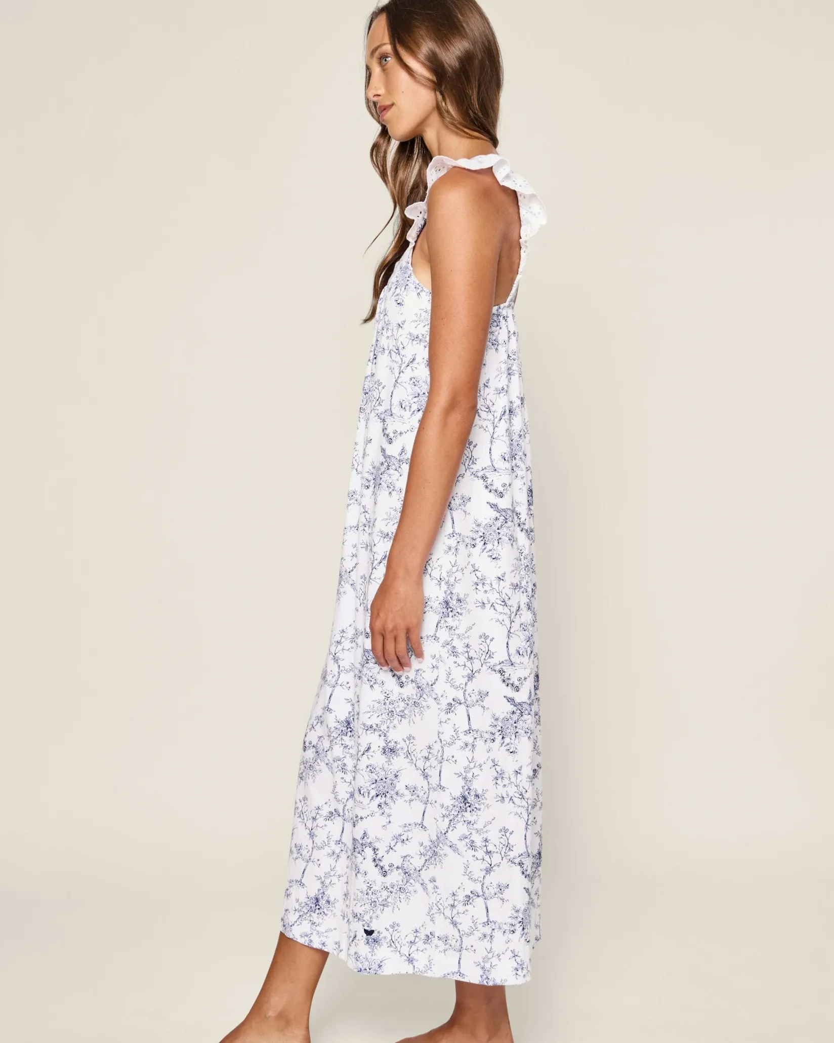 Women Petite Plume Women's Pima Clara Nightgown in Timeless Toile
