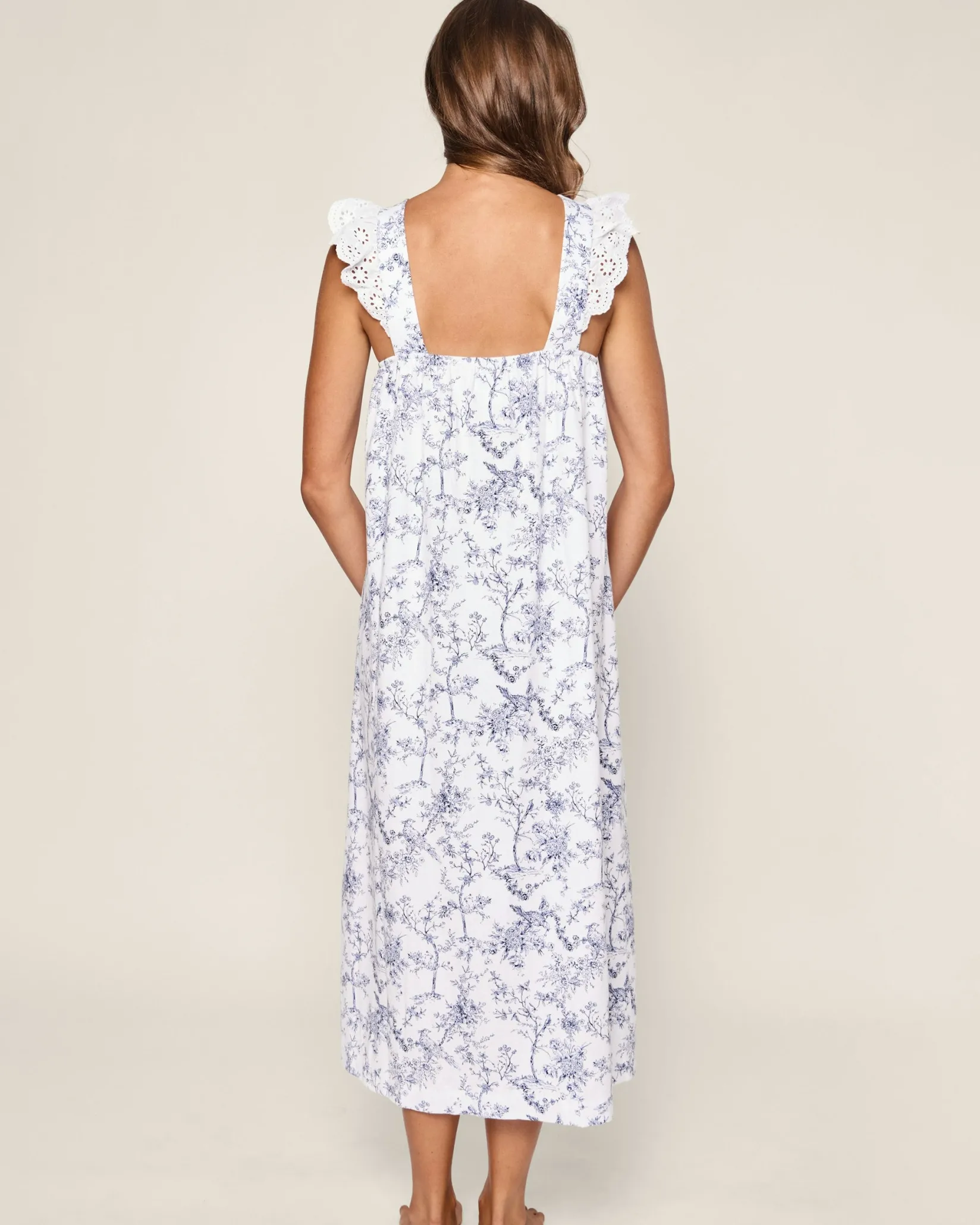 Women Petite Plume Women's Pima Clara Nightgown in Timeless Toile