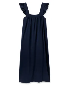 Women Petite Plume Women's Pima Clara Nightgown in Navy