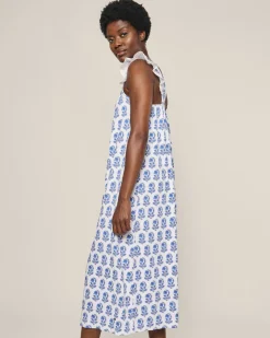 Women Petite Plume Women's Pima Clara Nightgown in Bristol Bay