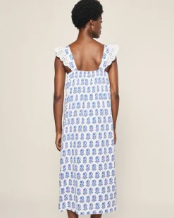 Women Petite Plume Women's Pima Clara Nightgown in Bristol Bay