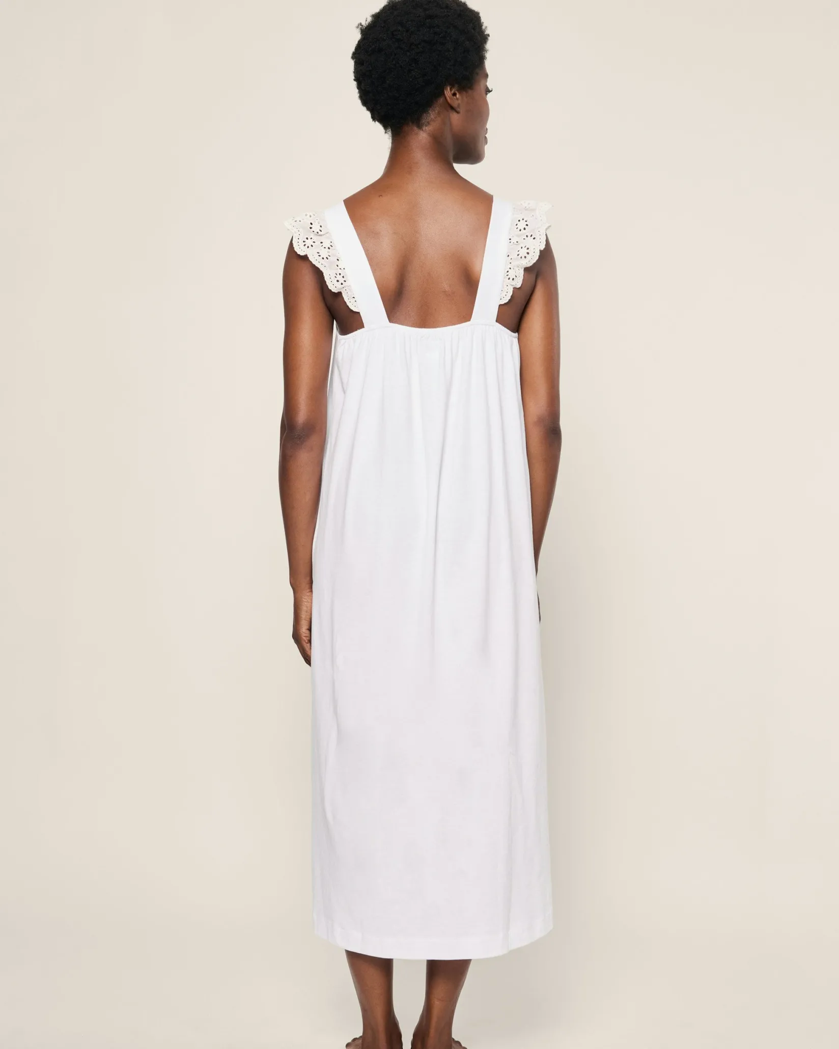 Women Petite Plume Women's Pima Clara Nightgown in White