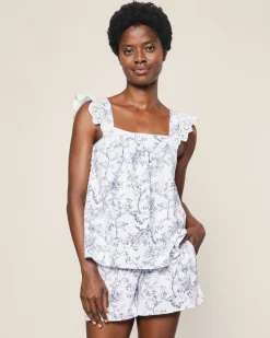 Women Petite Plume Women's Pima Clara Short Set in Timeless Toile