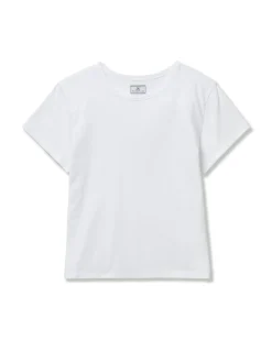 Women Petite Plume Women's Pima Essential Crew Neck Tee in Navy